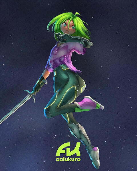 Eri the Retro Swordswoman